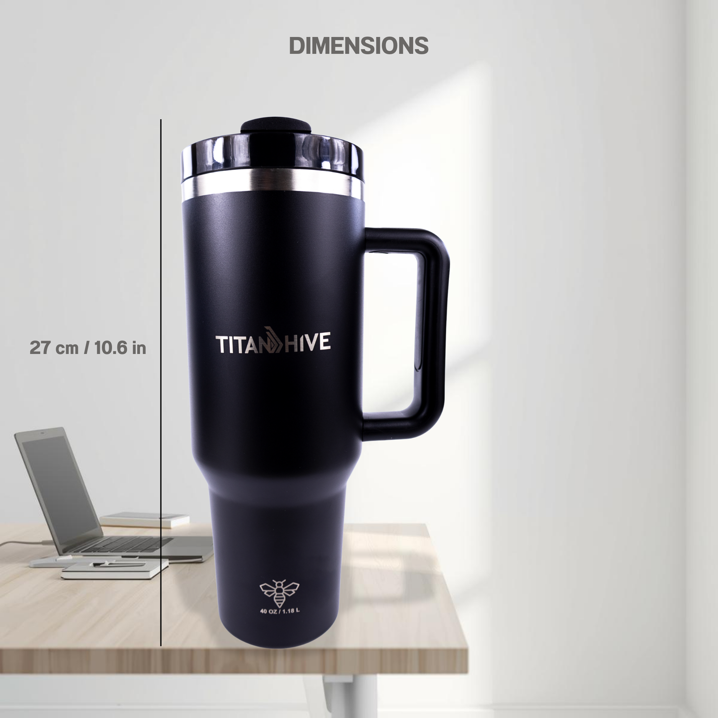 TitanHive 40 oz Insulated Tumbler with Handle