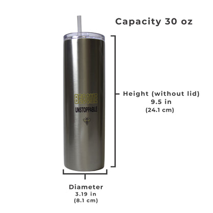 Titan Hive Motivational Tumbler 30 oz – Stainless Steel | Become Unstoppable